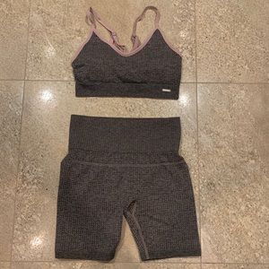 ECHT grey biker shorts set